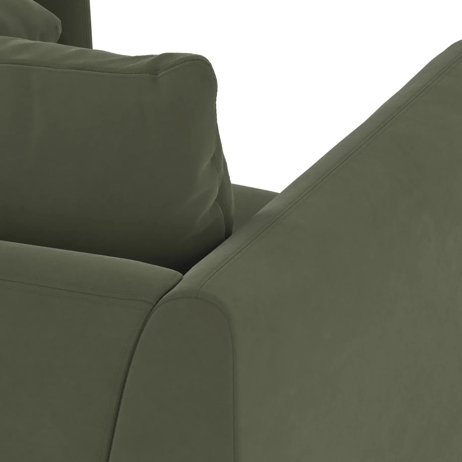 Leigh 87" Velvet Modular Corner Sectional - Hale Fir Green