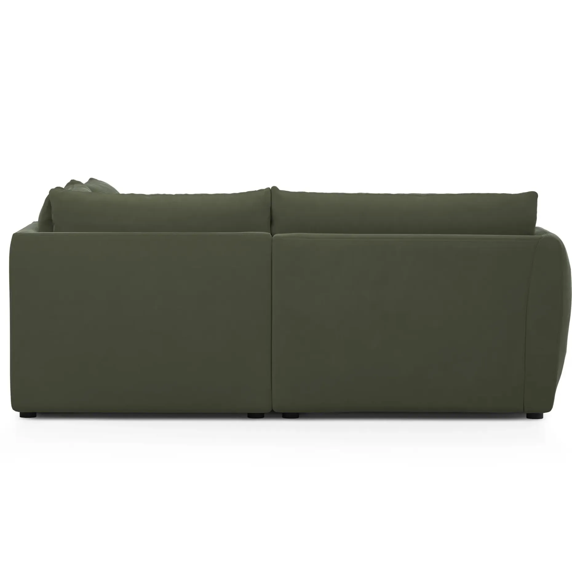 Leigh 87" Velvet Modular Corner Sectional - Hale Fir Green