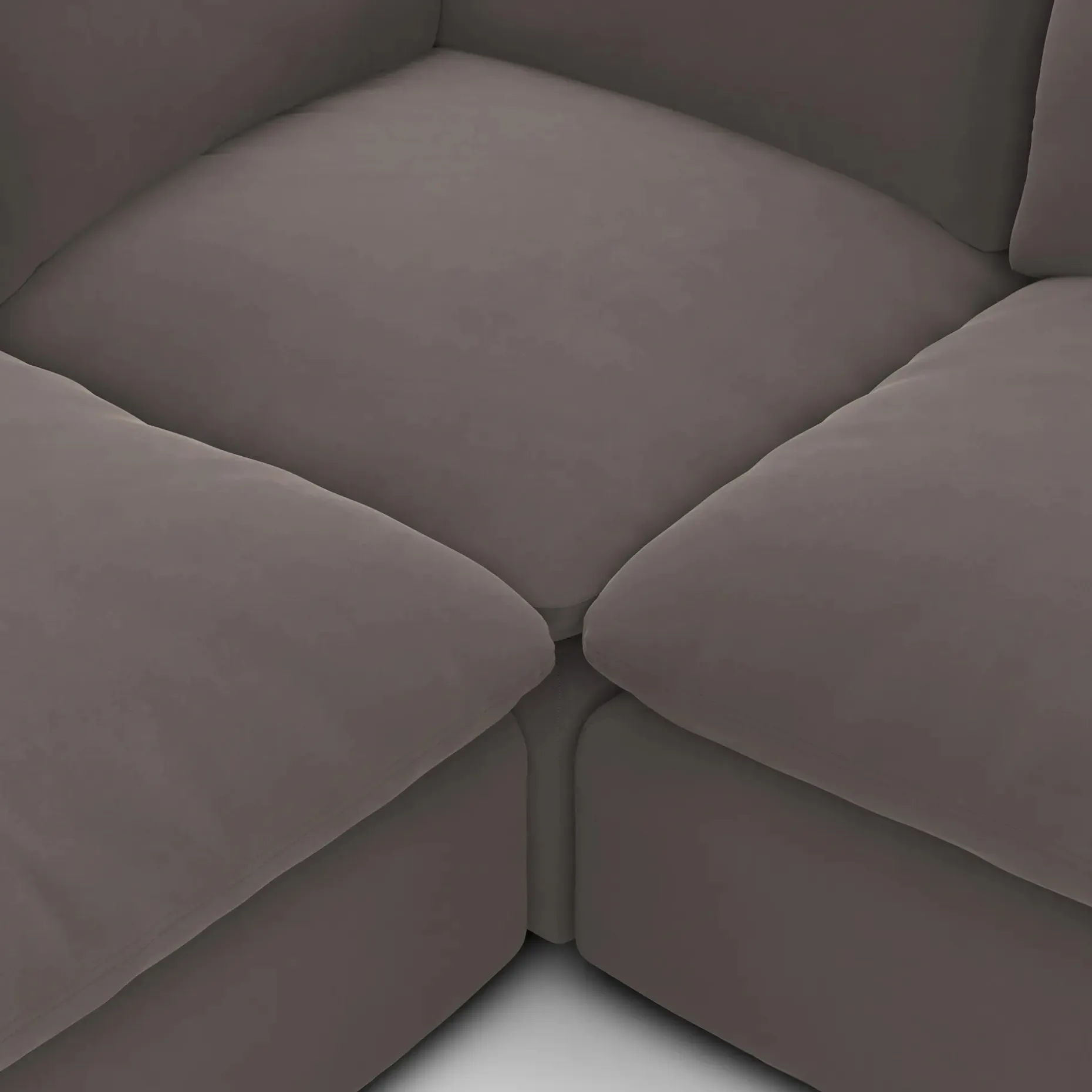 Leigh 121.5" Velvet Modular 5-Seater U-Shaped Sectional - Hale Warm Gray
