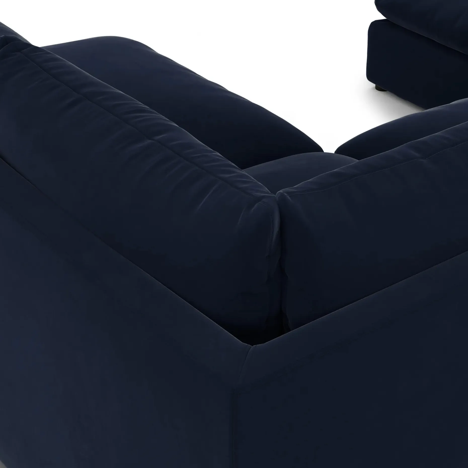 Leigh 121.5" Velvet Modular 3-Seater U-Shaped Sectional - Hale Ink