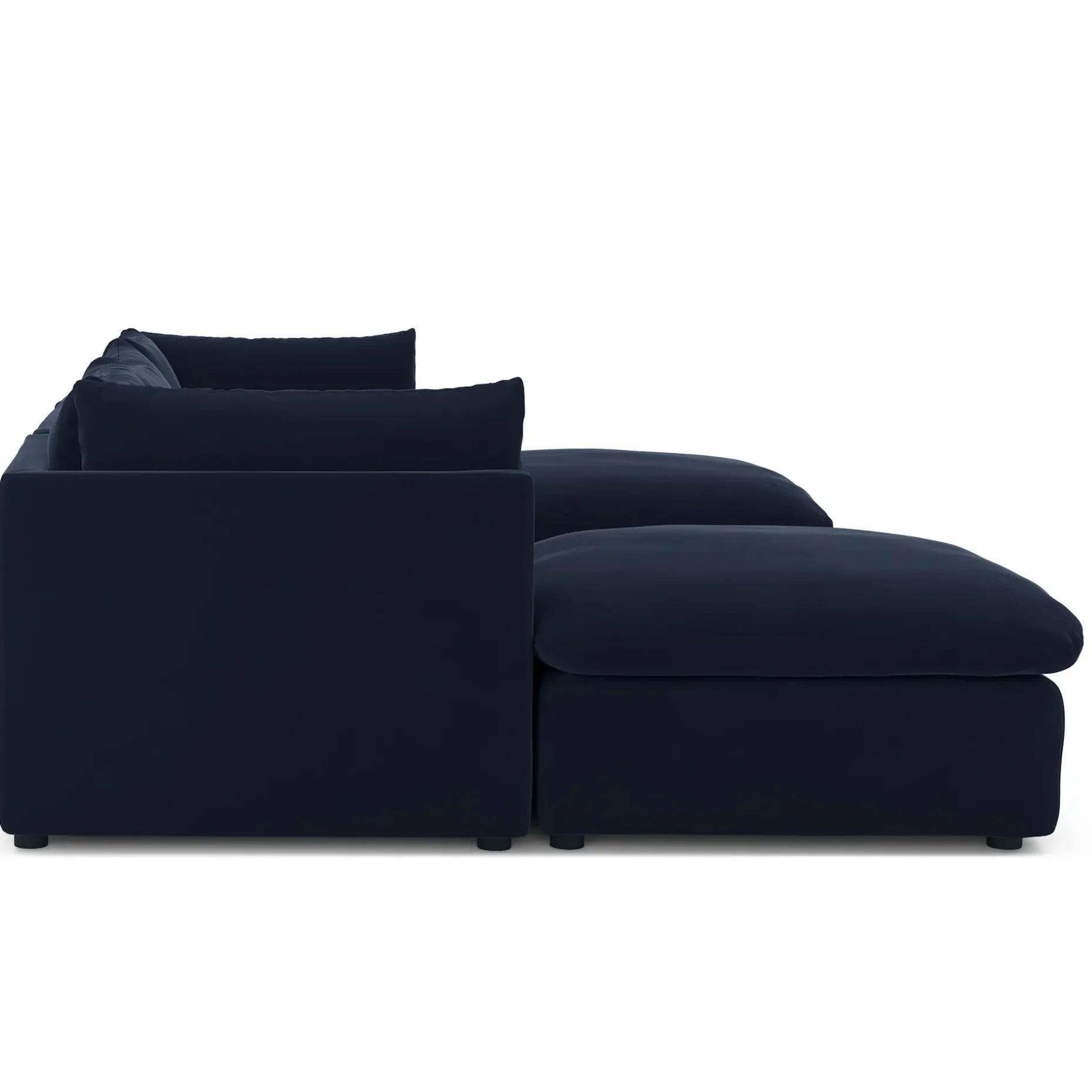 Leigh 121.5" Velvet Modular 3-Seater U-Shaped Sectional - Hale Ink