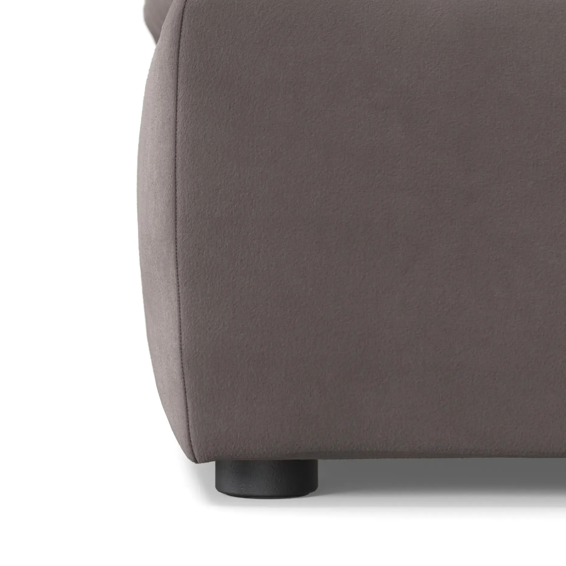 Leigh 121.5" Velvet Modular 3-Seater U-Shaped Sectional - Hale Warm Gray