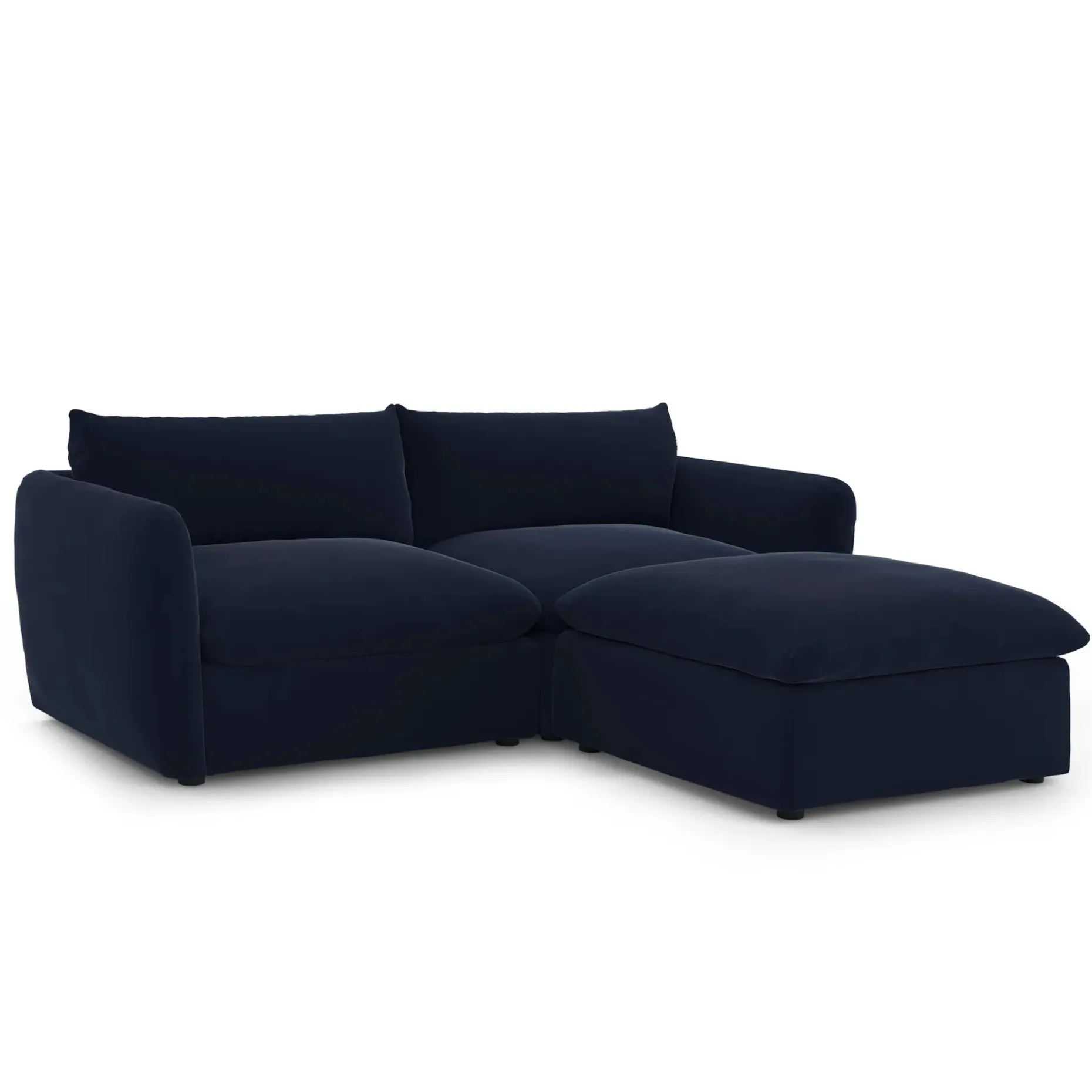 Leigh 92" Velvet Modular Sectional - Hale Ink