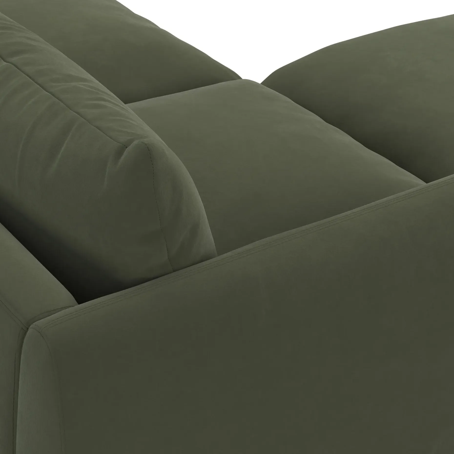 Leigh 131.5" Velvet Modular Sectional - Hale Fir Green