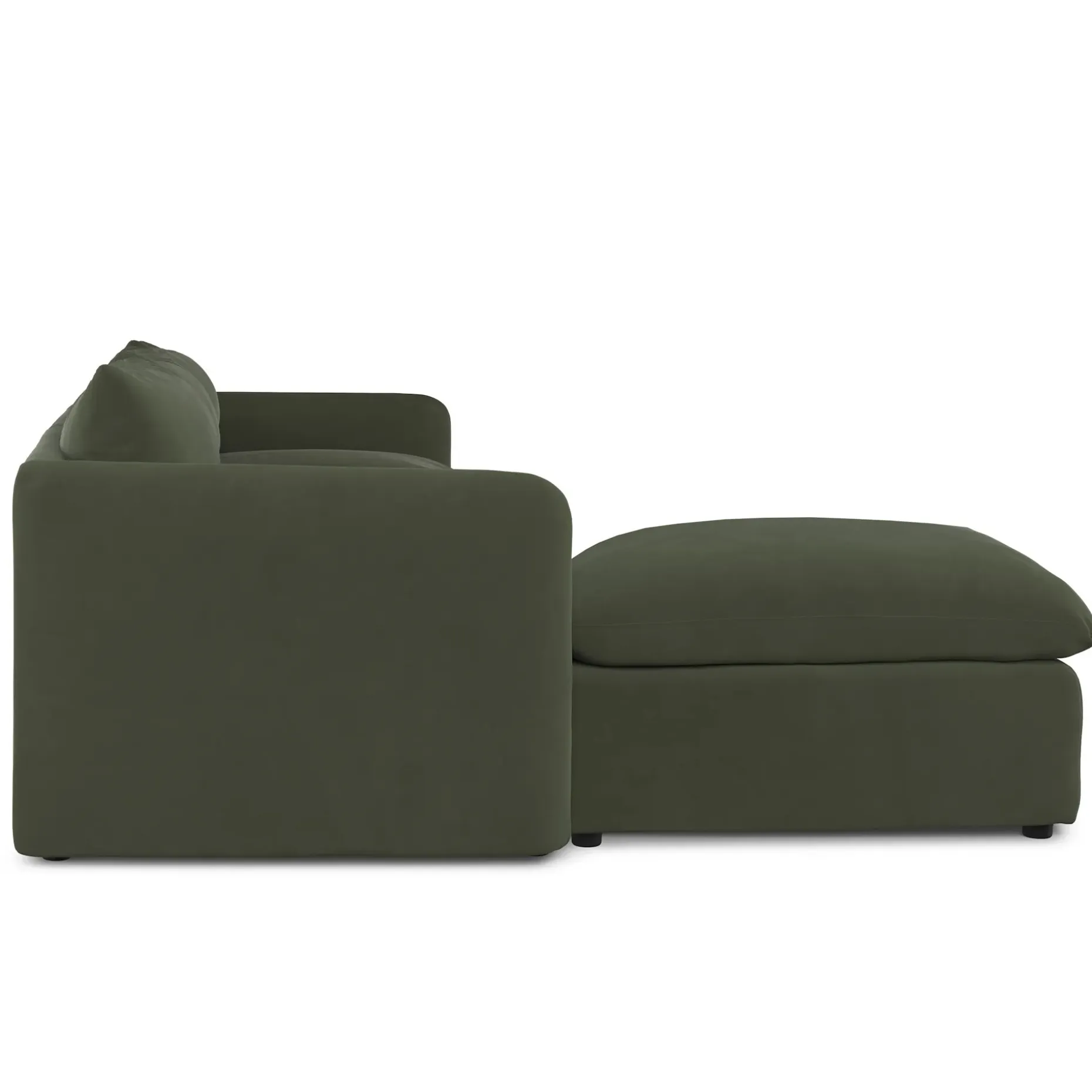 Leigh 131.5" Velvet Modular Sectional - Hale Fir Green