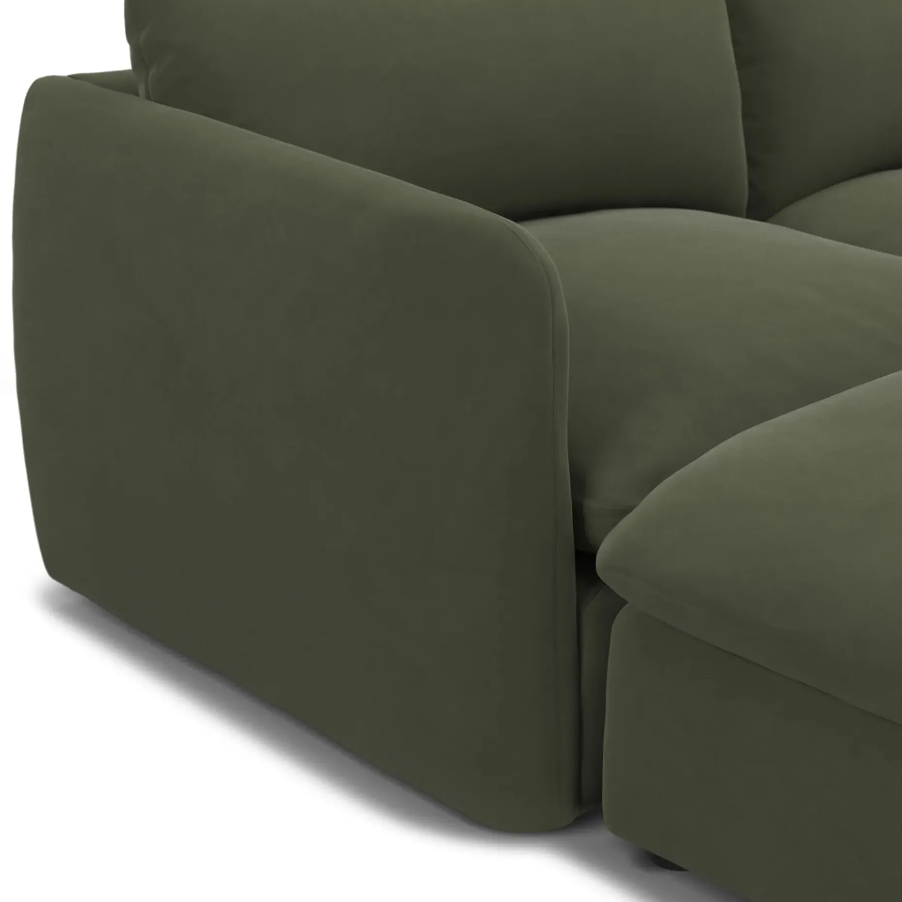 Leigh 131.5" Velvet Modular Sectional - Hale Fir Green