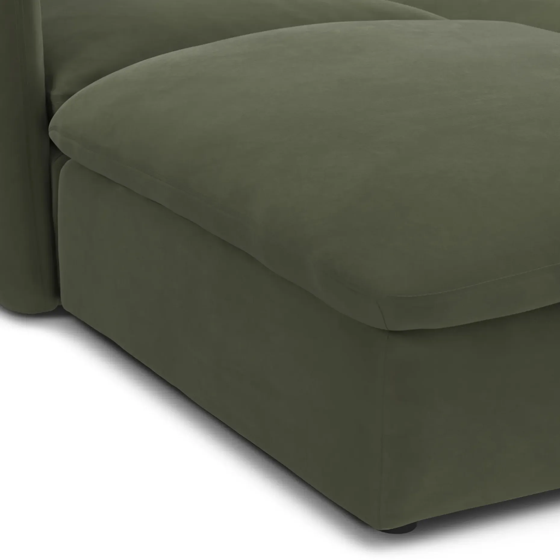 Leigh 131.5" Velvet Modular Sectional - Hale Fir Green