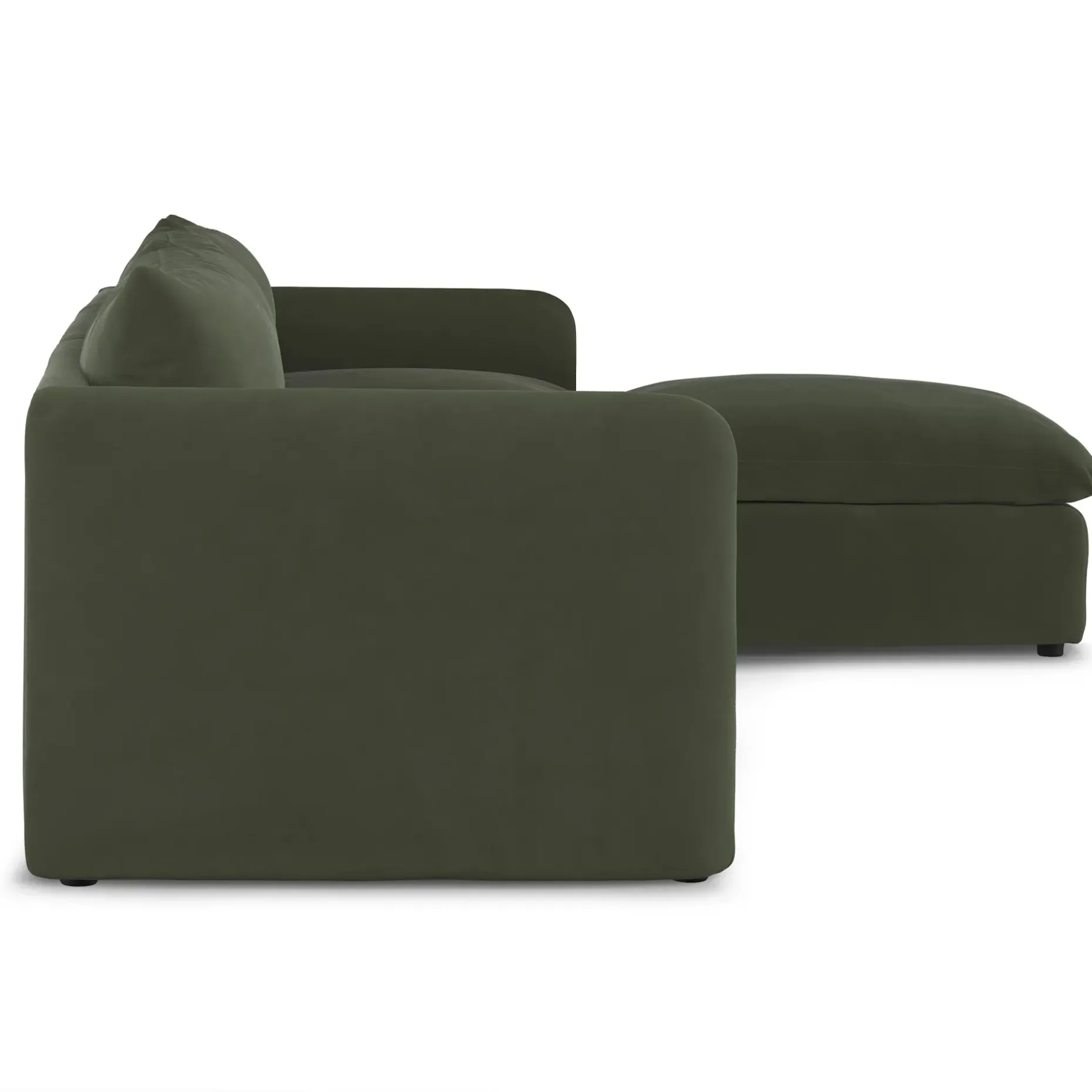 Leigh 131.5" Velvet Modular Sectional - Hale Fir Green