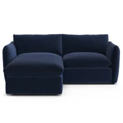 Leigh 86" Velvet Reversible Storage Sectional - Hale Ink