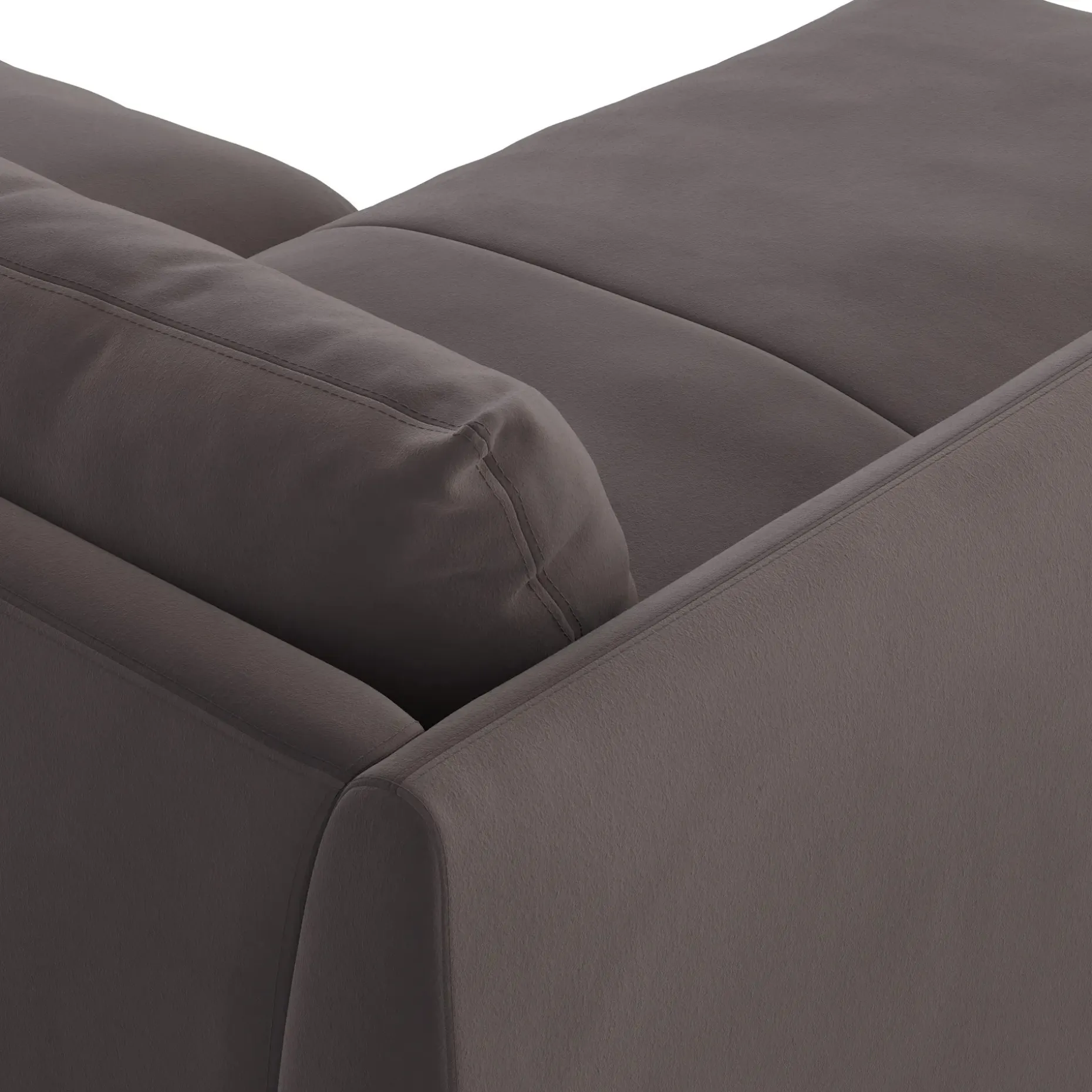 Leigh 86" Velvet Reversible Storage Sectional - Hale Warm Gray