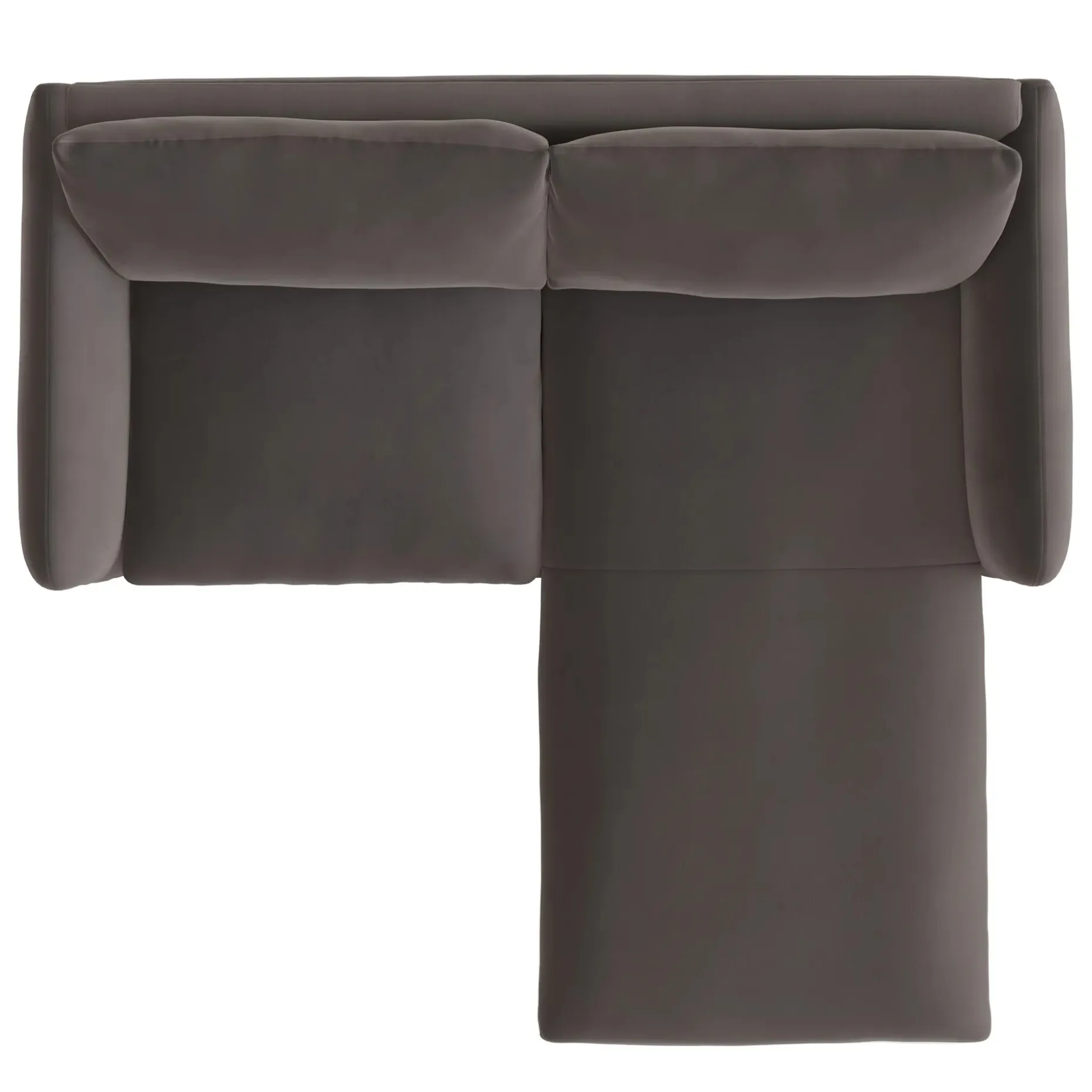 Leigh 86" Velvet Reversible Storage Sectional - Hale Warm Gray