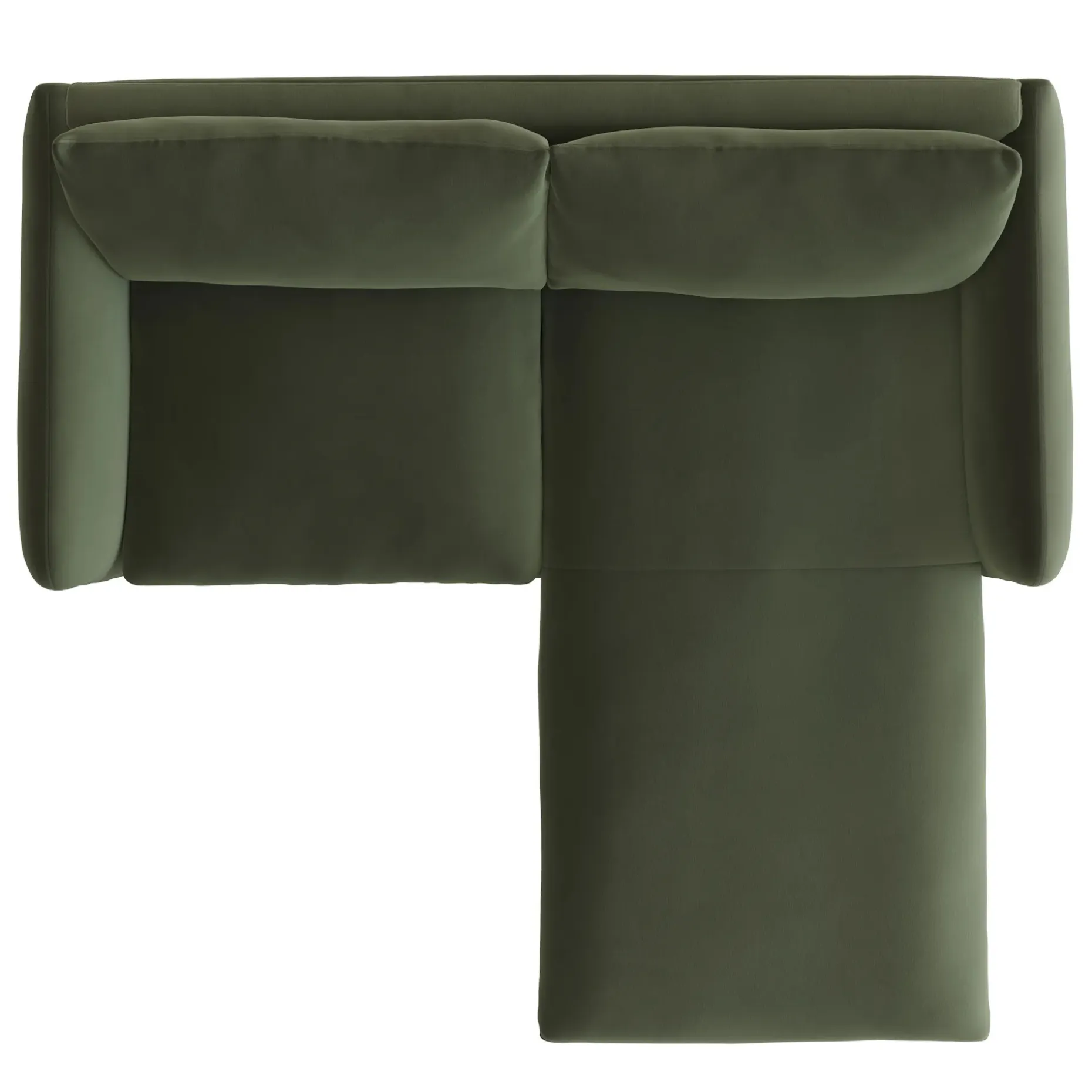 Leigh 86" Velvet Reversible Storage Sectional - Hale Fir Green