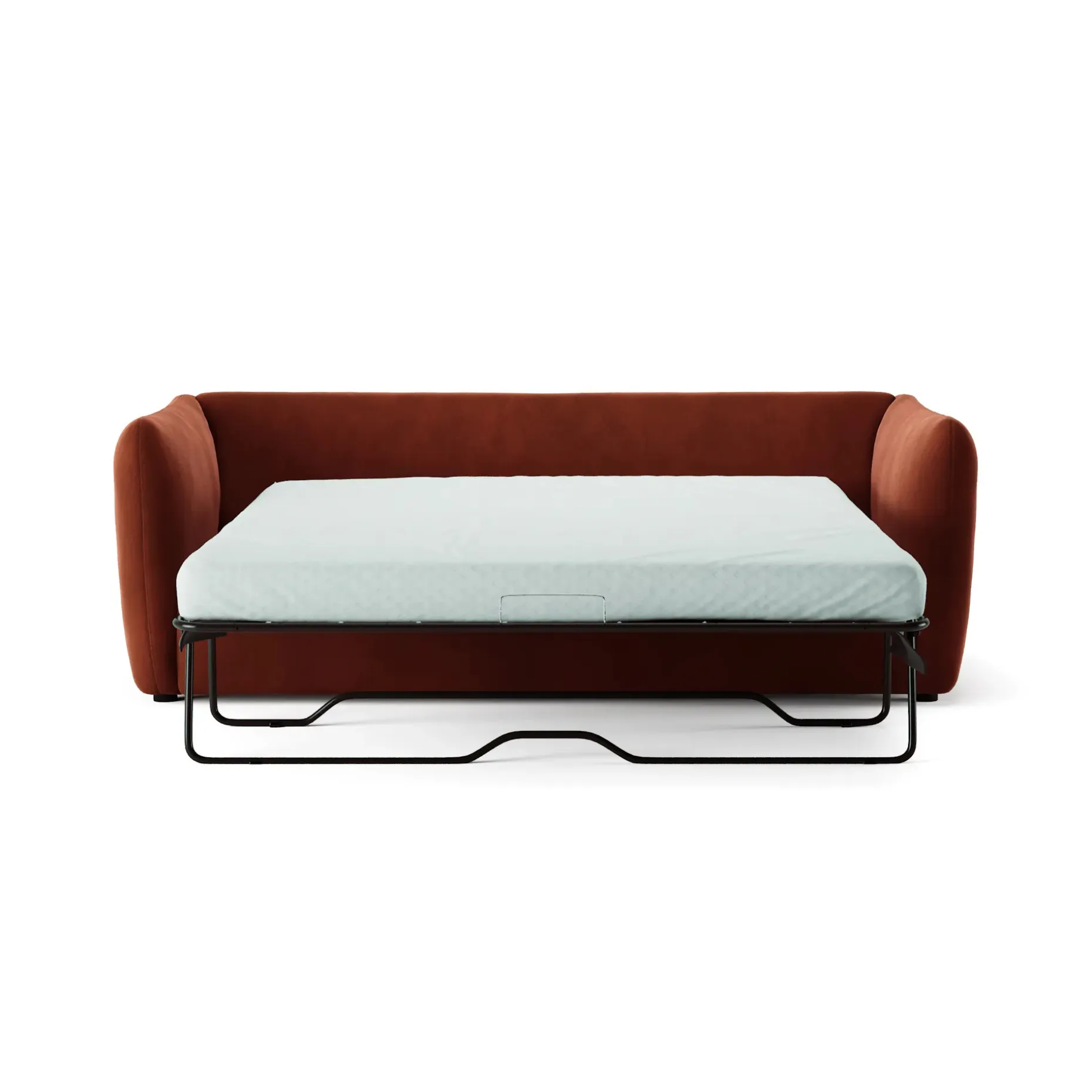 Leigh 86" Velvet Reversible Storage Sleeper Sectional - Hale Rust