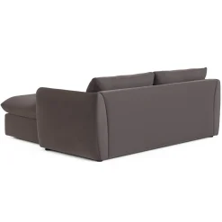 Leigh 86" Velvet Reversible Storage Sleeper Sectional - Hale Warm Gray