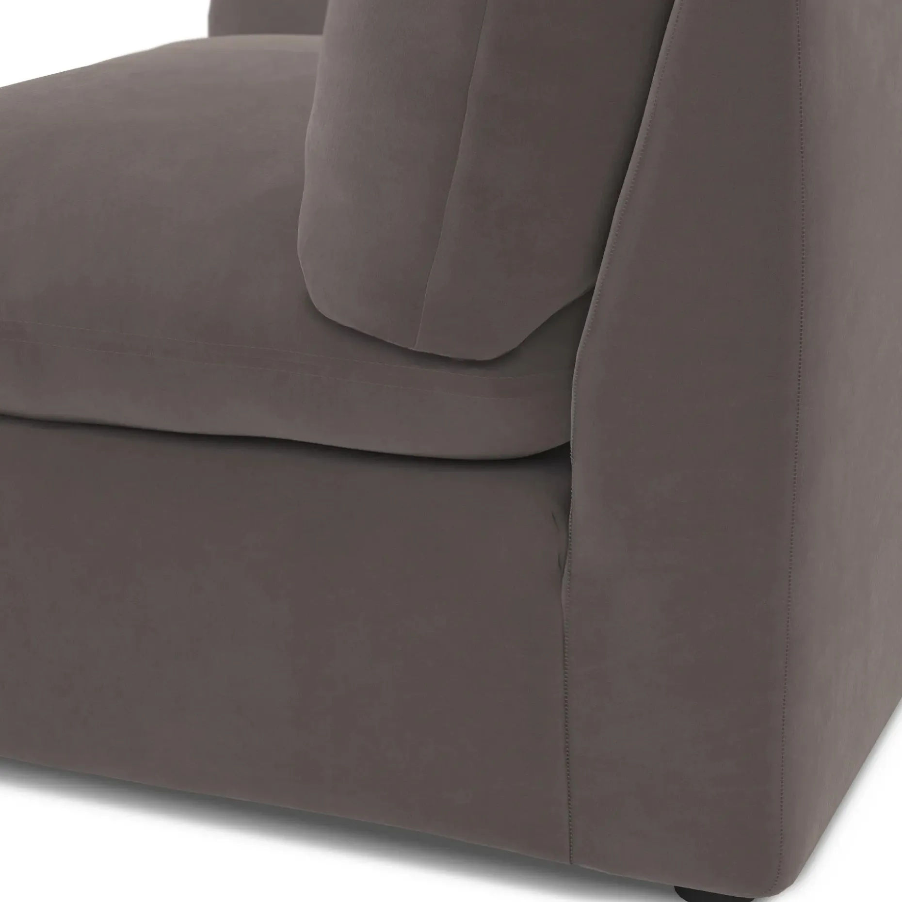 Leigh 46" Velvet Right Arm Module - Hale Warm Gray