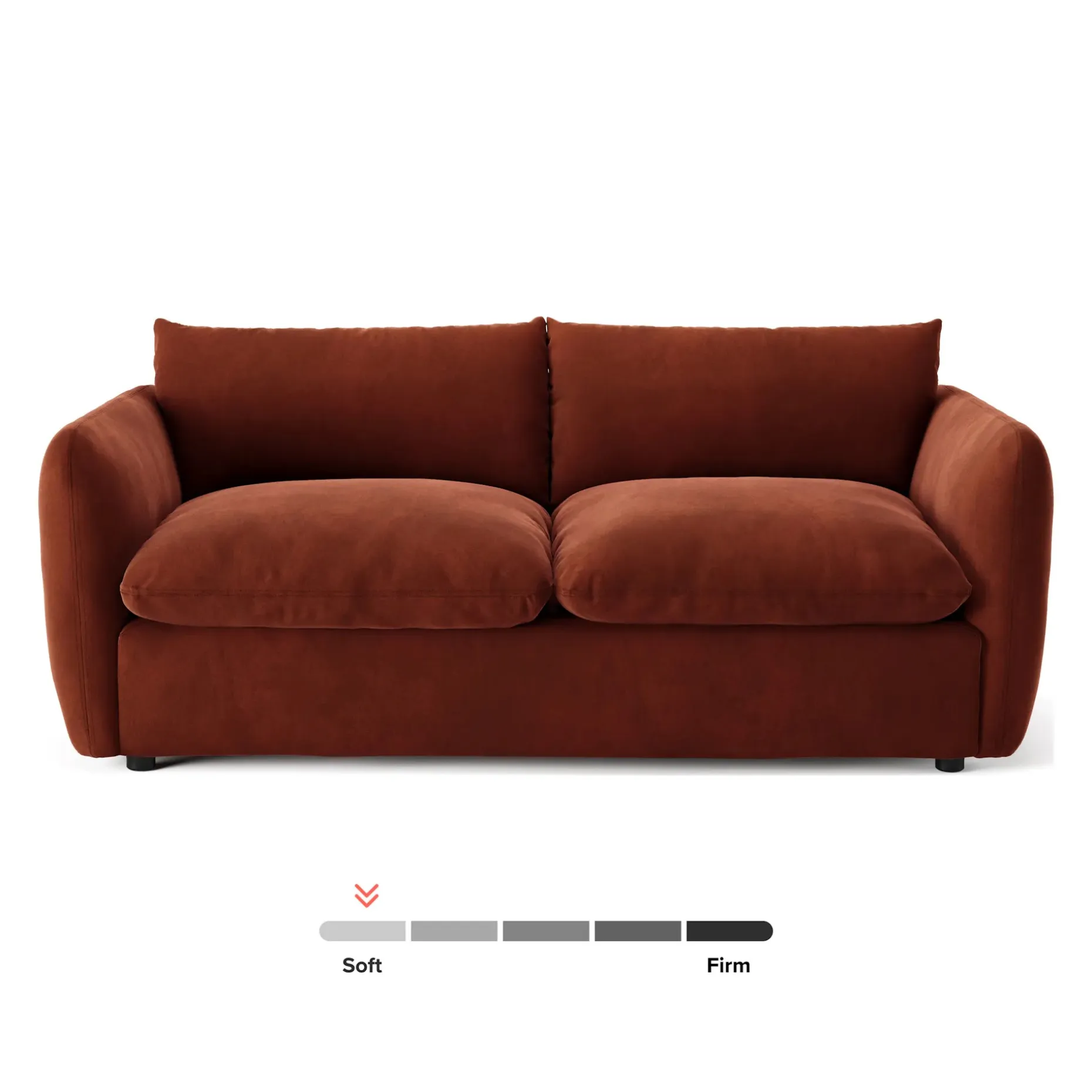 Leigh 86" Velvet Sofa Bed - Hale Rust