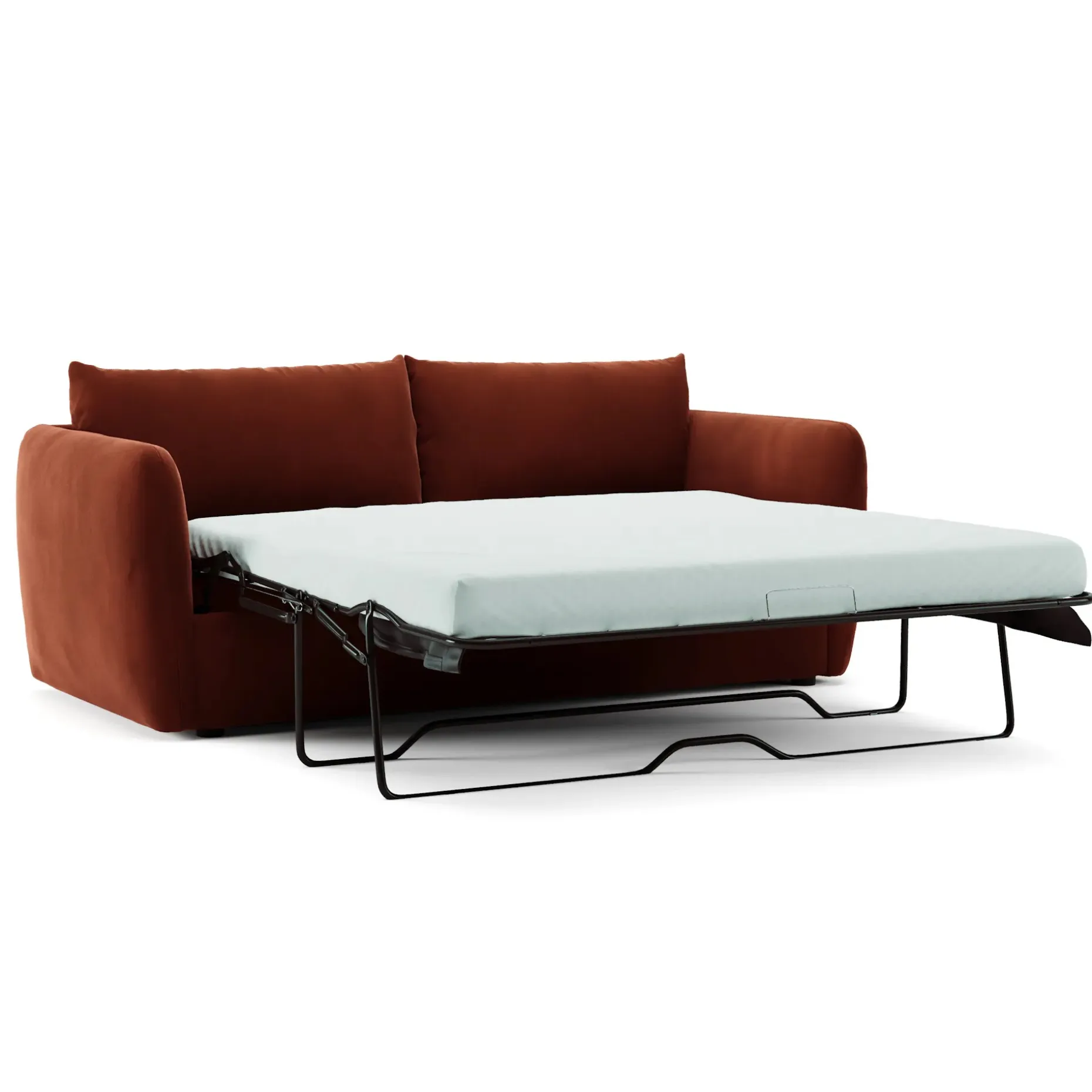 Leigh 86" Velvet Sofa Bed - Hale Rust