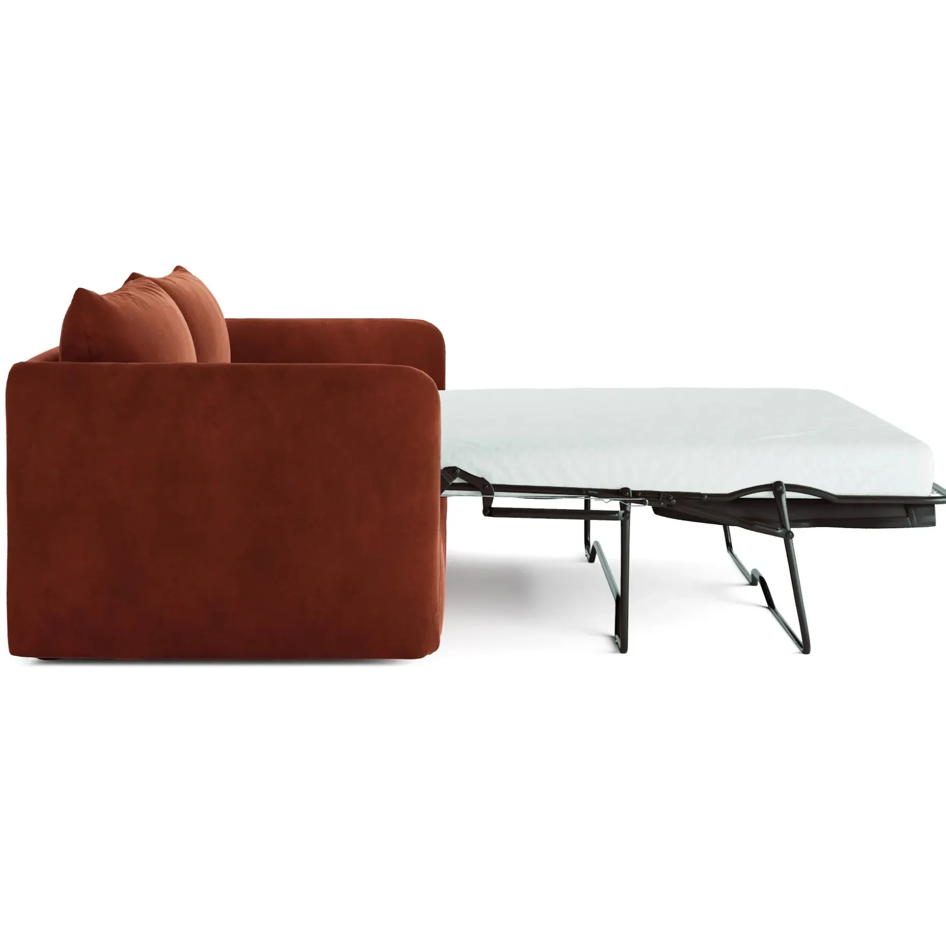 Leigh 86" Velvet Sofa Bed - Hale Rust