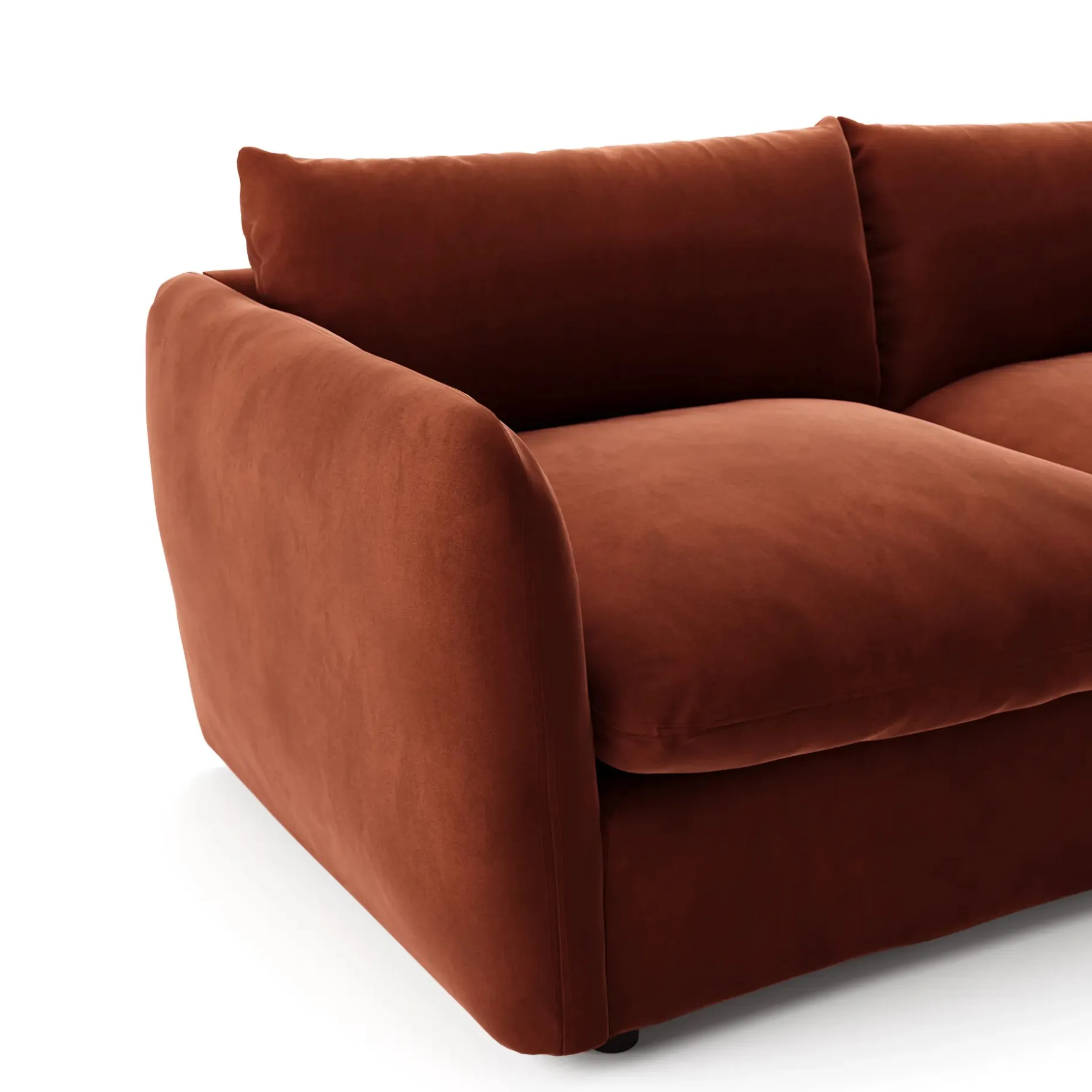 Leigh 86" Velvet Sofa Bed - Hale Rust