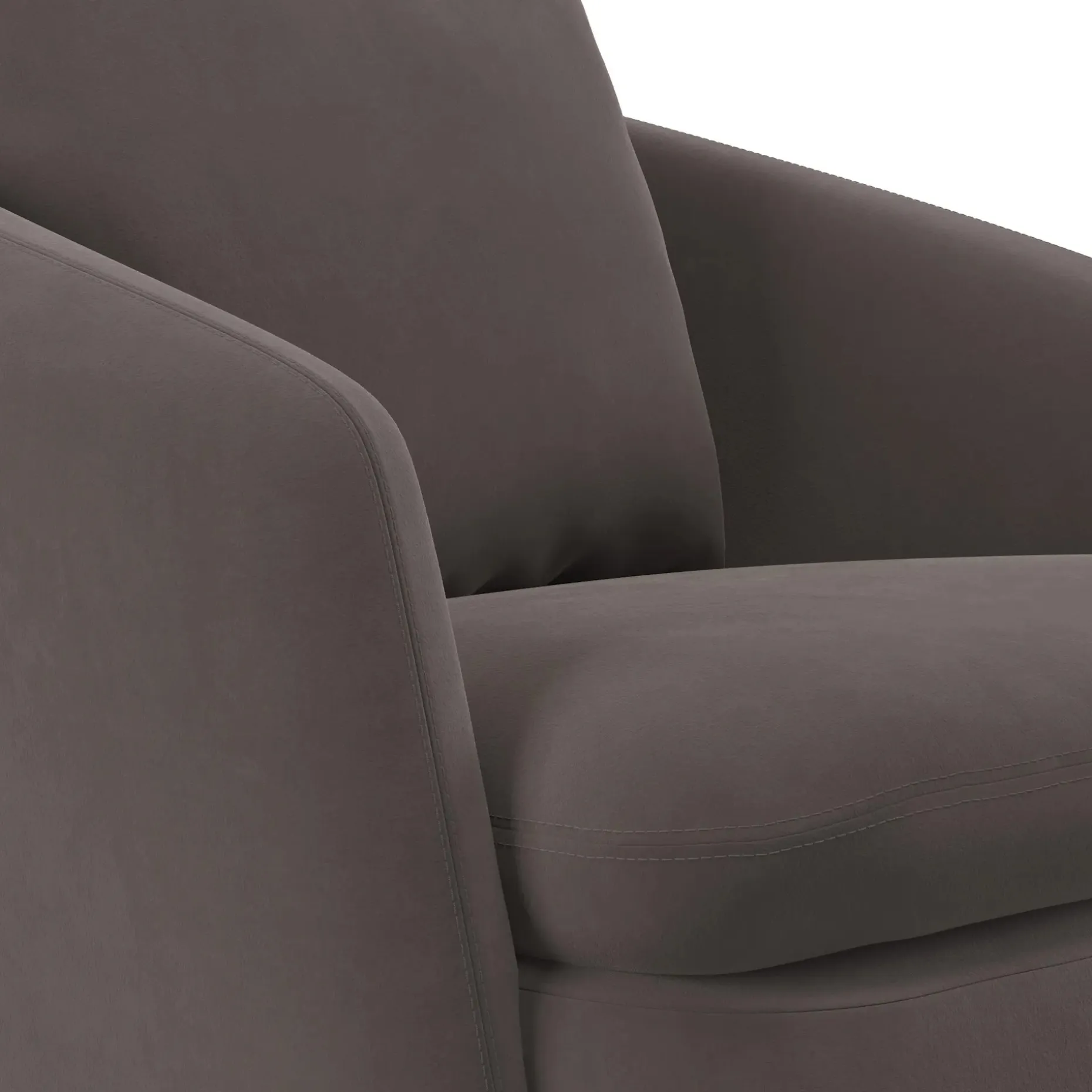 Leigh 33" Velvet Swivel Lounge Chair - Hale Warm Gray