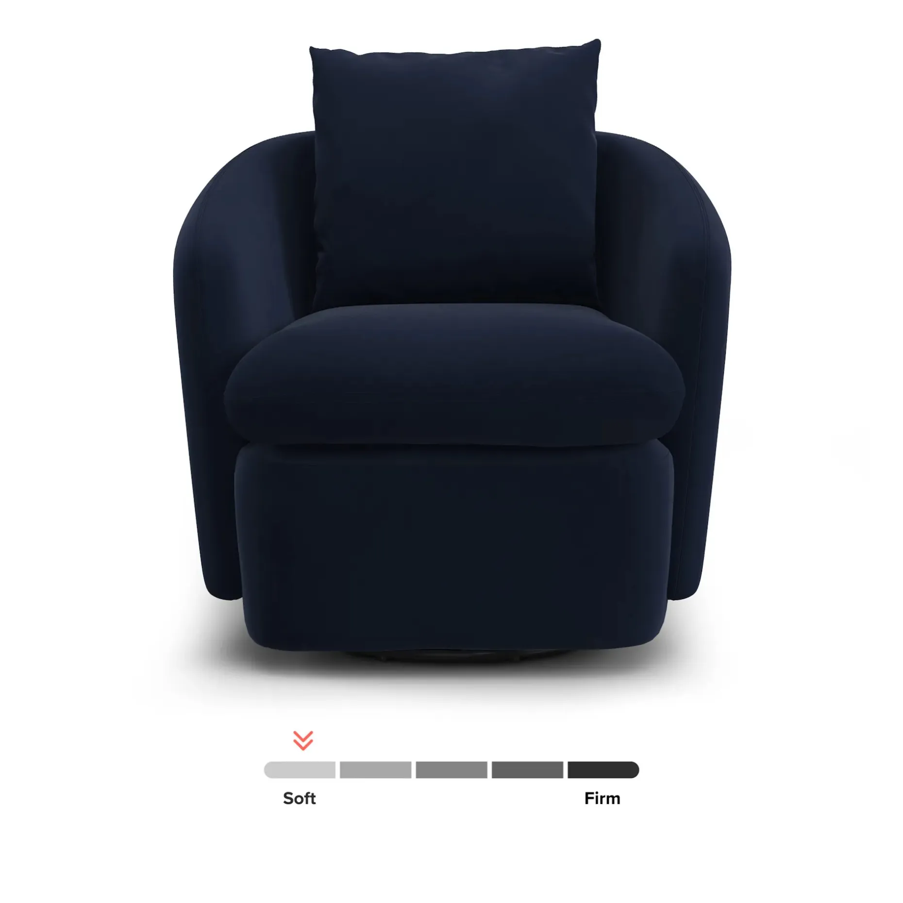 Leigh 33" Velvet Swivel Lounge Chair - Hale Ink