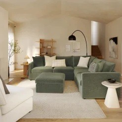 Lenae 106" Corner Sectional - Eleos Green