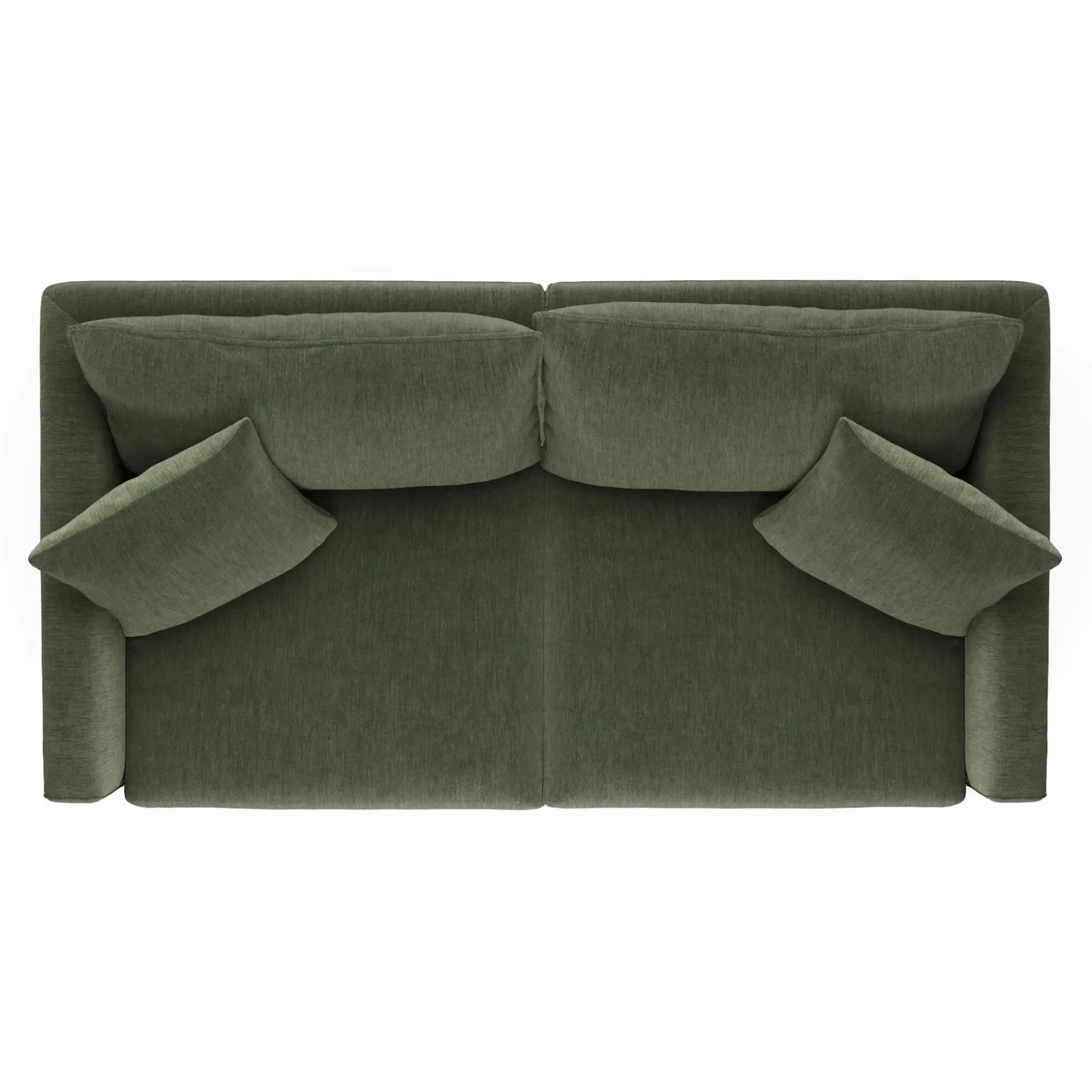 Lenae 72" Modular Loveseat - Eleos Green