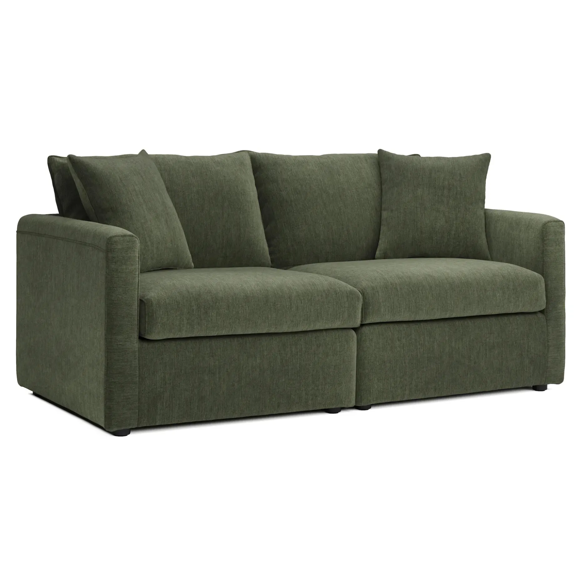 Lenae 72" Modular Loveseat - Eleos Green