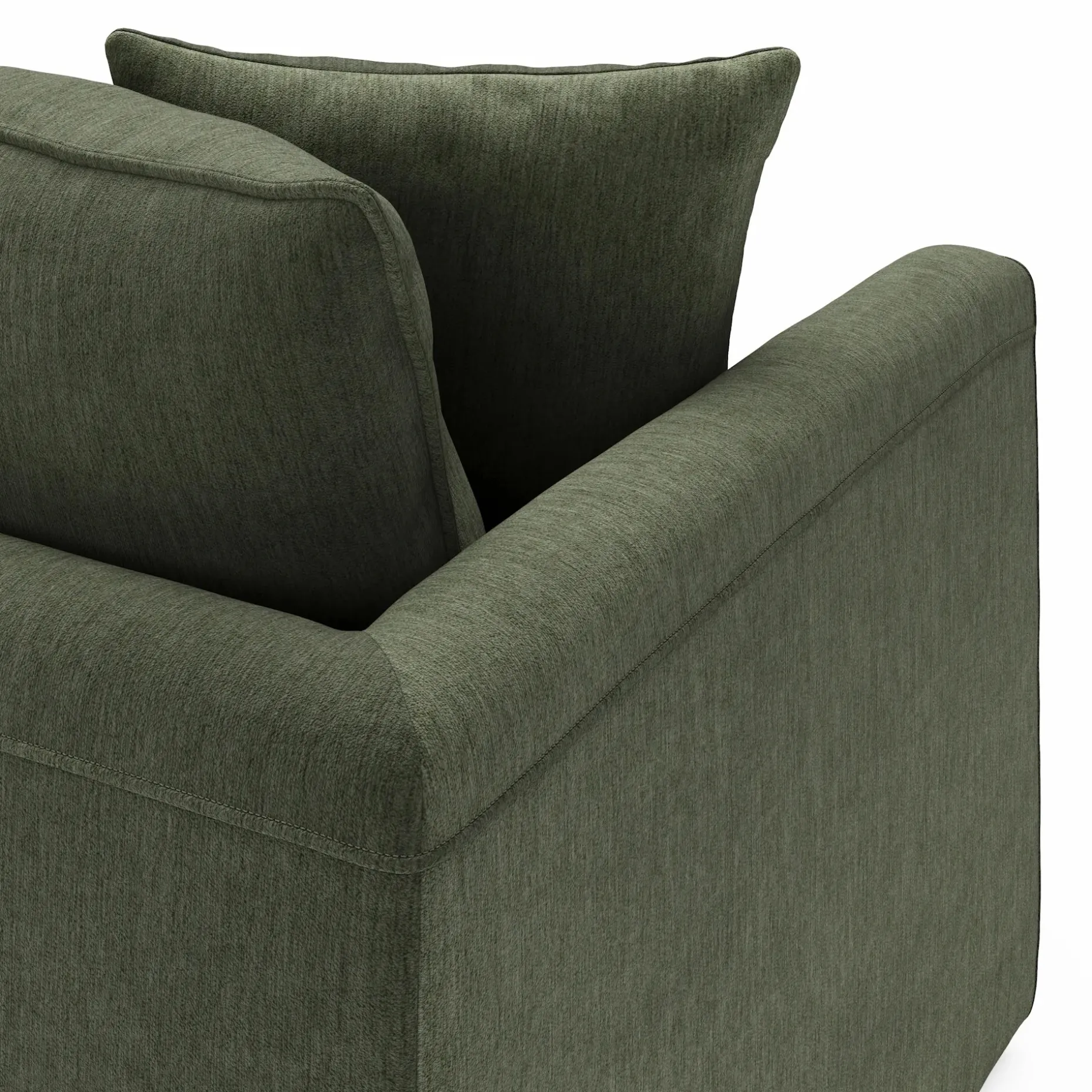 Lenae 72" Modular Loveseat - Eleos Green