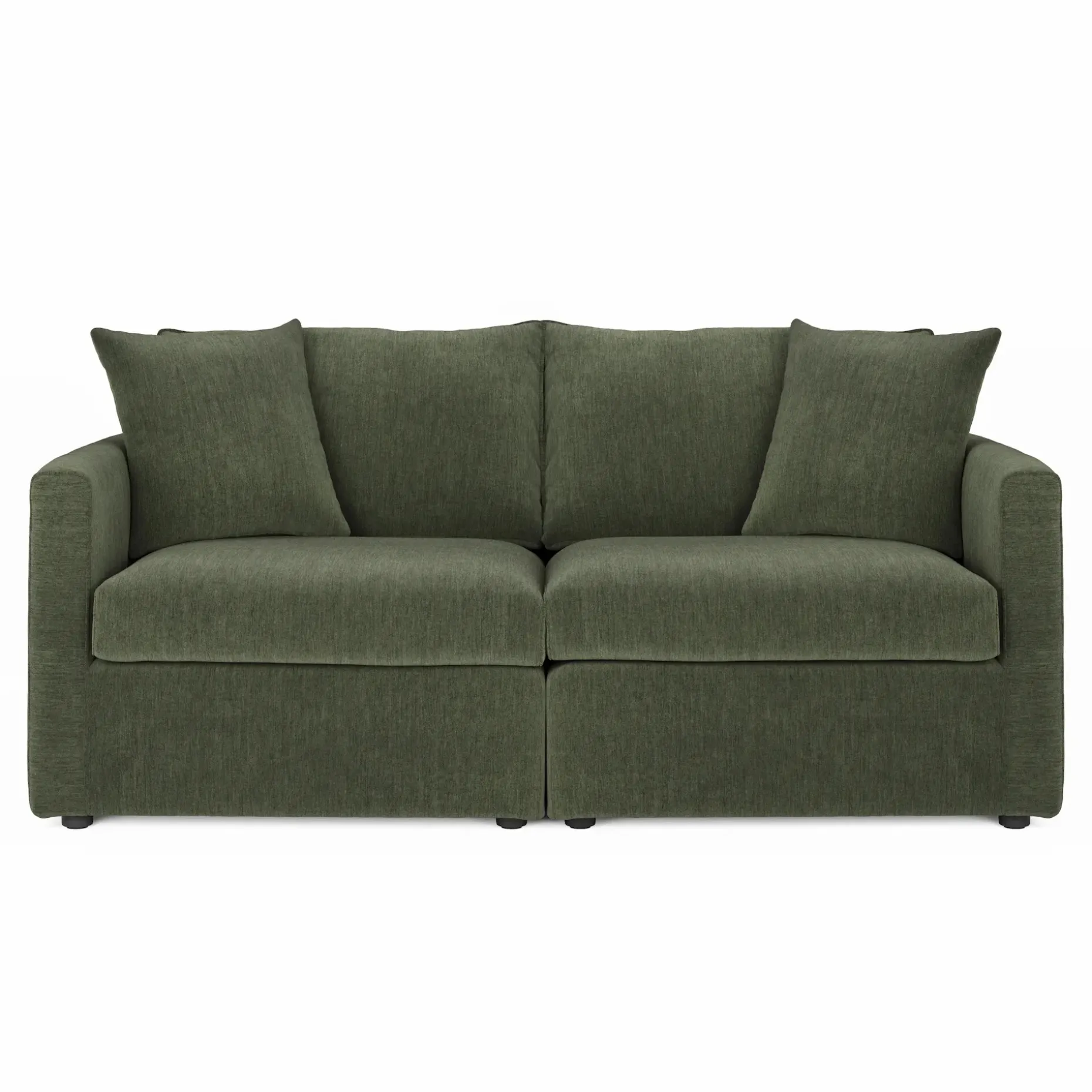 Lenae 72" Modular Loveseat - Eleos Green