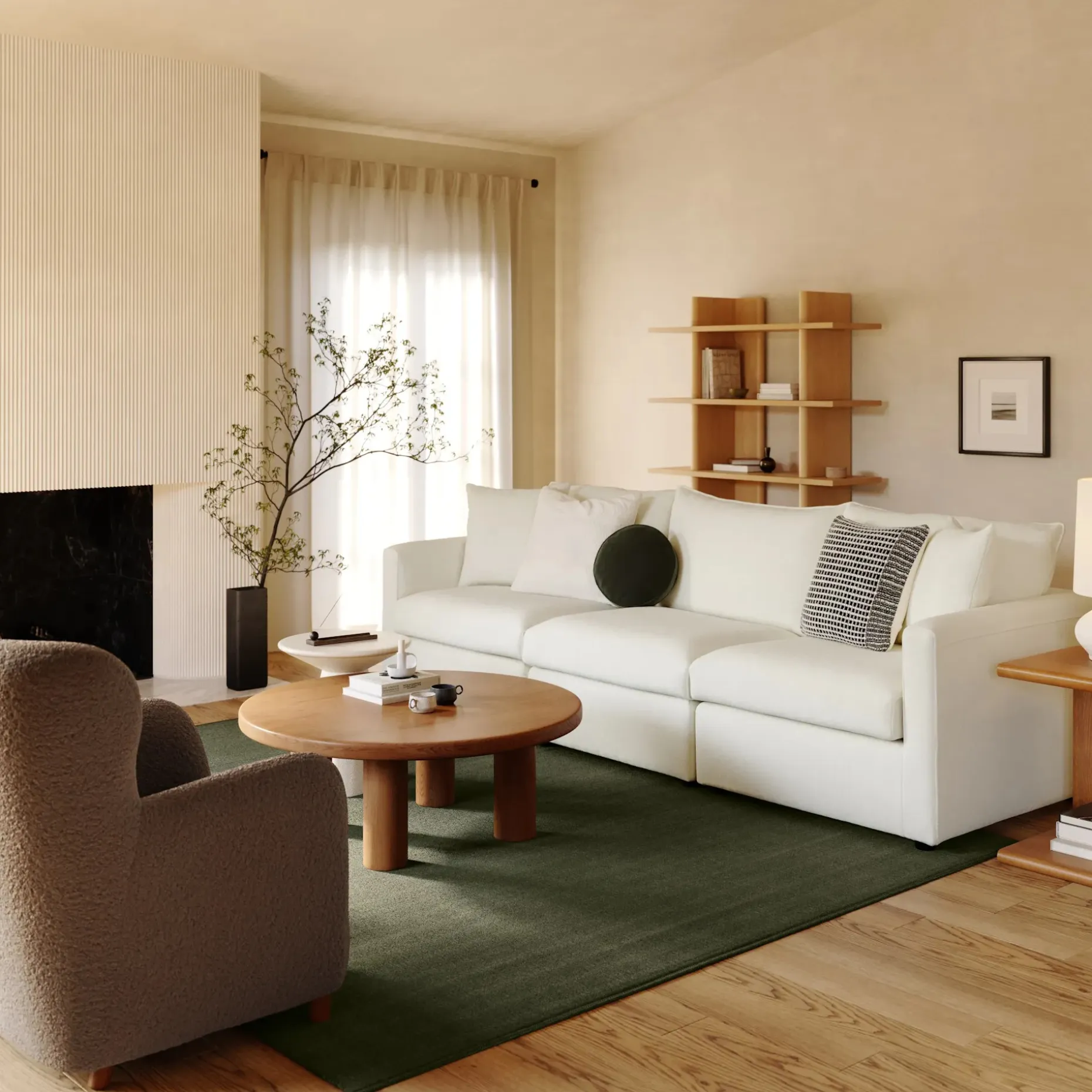 Lenae 104" Modular Sofa - Savoy Ivory