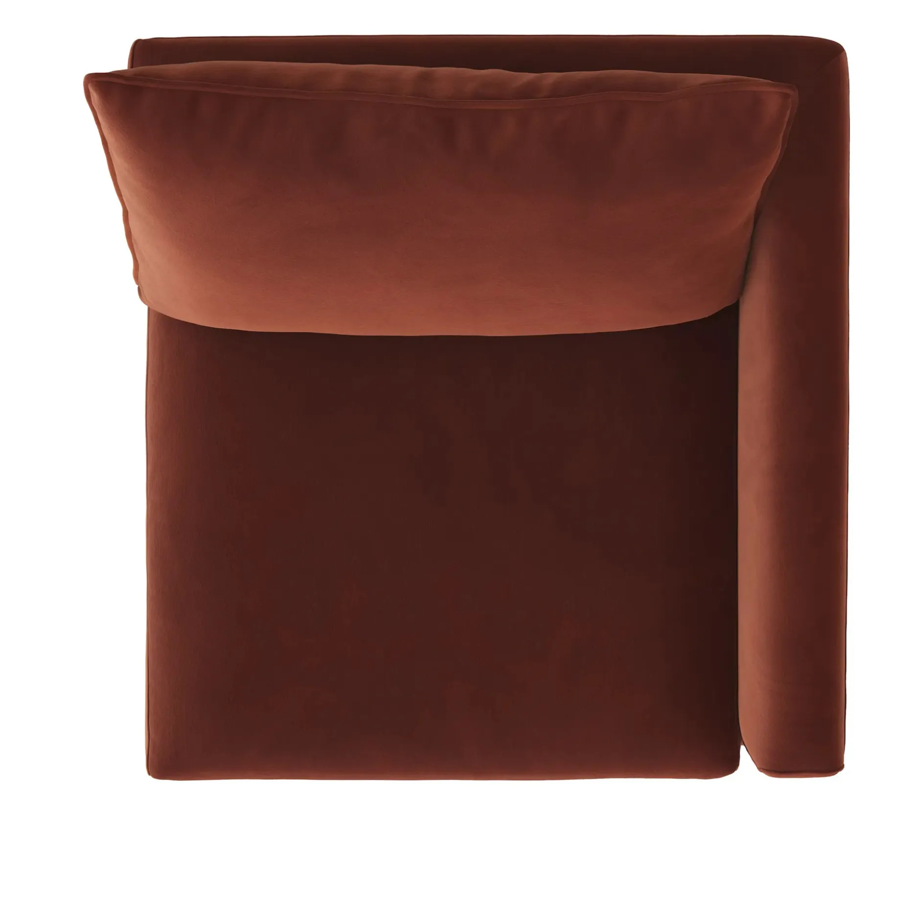 Lenae 36" Velvet Right Arm Module - Hale Rust