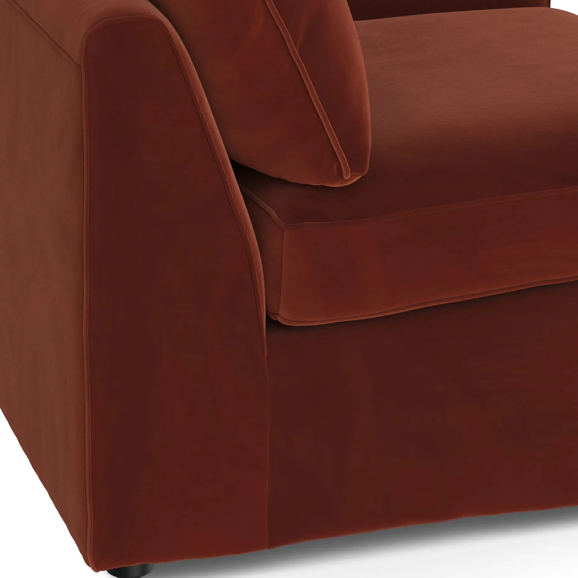 Lenae 36" Velvet Right Arm Module - Hale Rust
