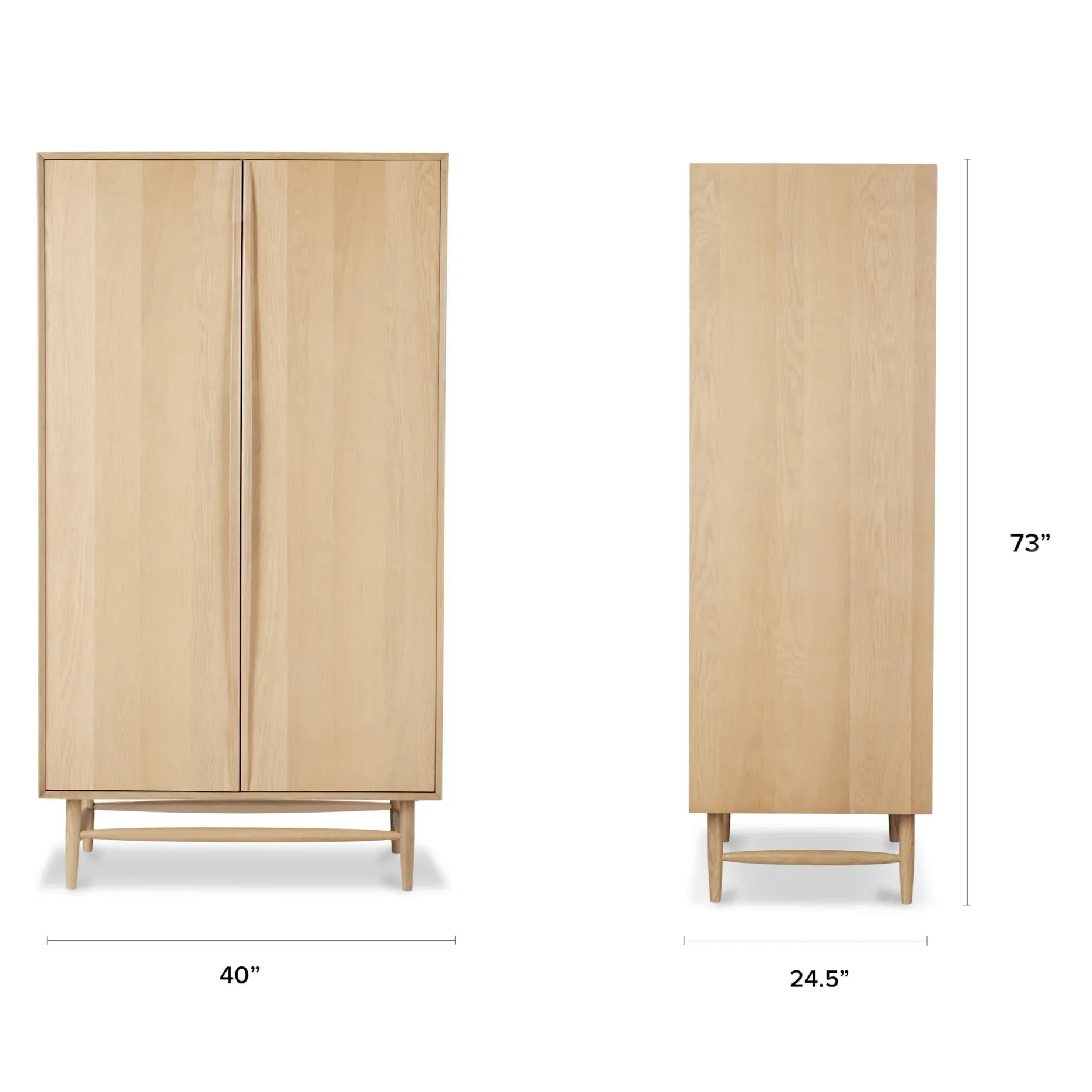 Lenia Armoire - White Oak