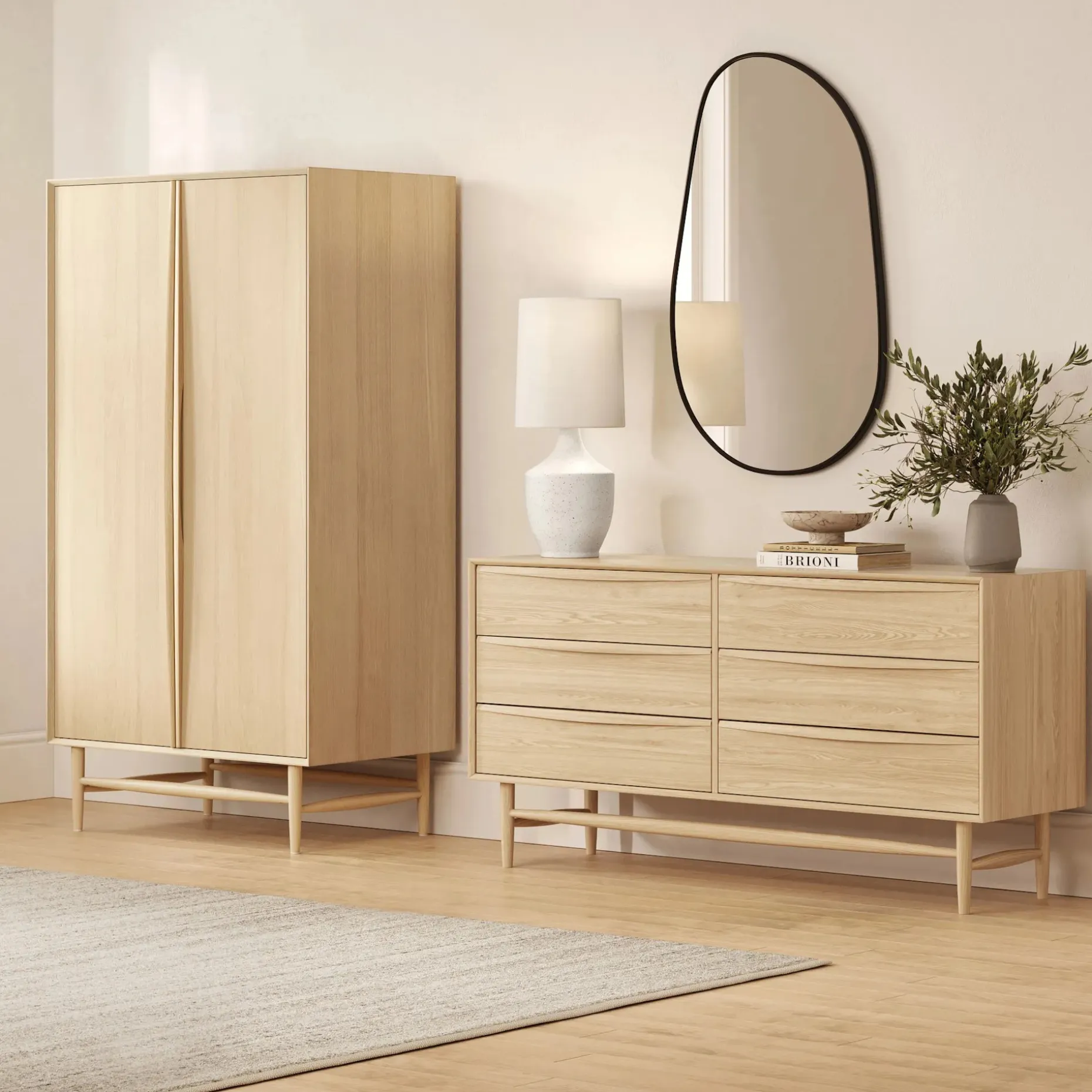 Lenia Armoire - White Oak