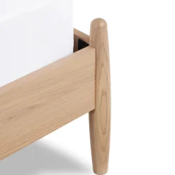 Lenia Full Panel Bed - White Oak