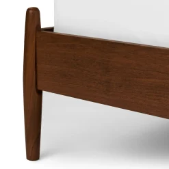 Lenia King Panel Bed - Walnut
