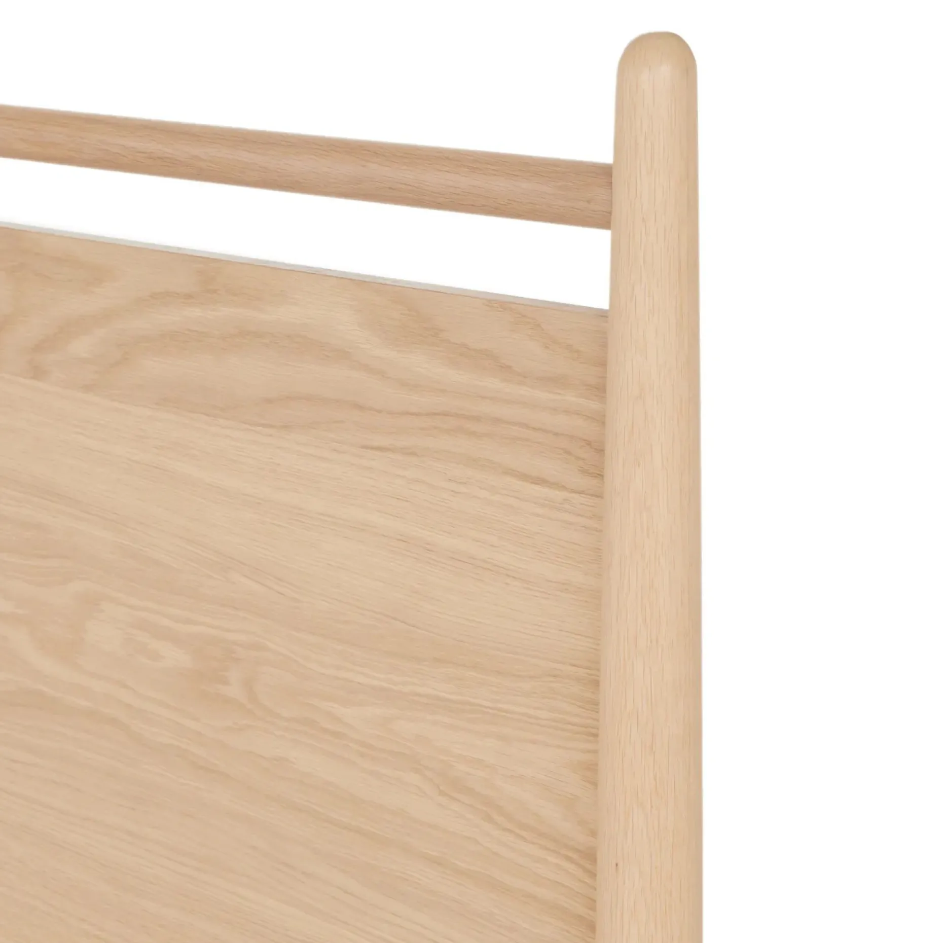 Lenia King Panel Bed - White Oak