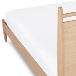 Lenia King Panel Bed - White Oak