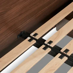 Lenia Queen Panel Storage Bed - Walnut