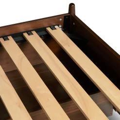 Lenia Queen Panel Storage Bed - Walnut