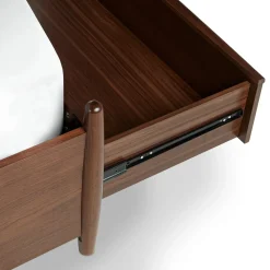 Lenia Queen Panel Storage Bed - Walnut