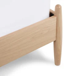 Lenia Twin Panel Bed - White Oak