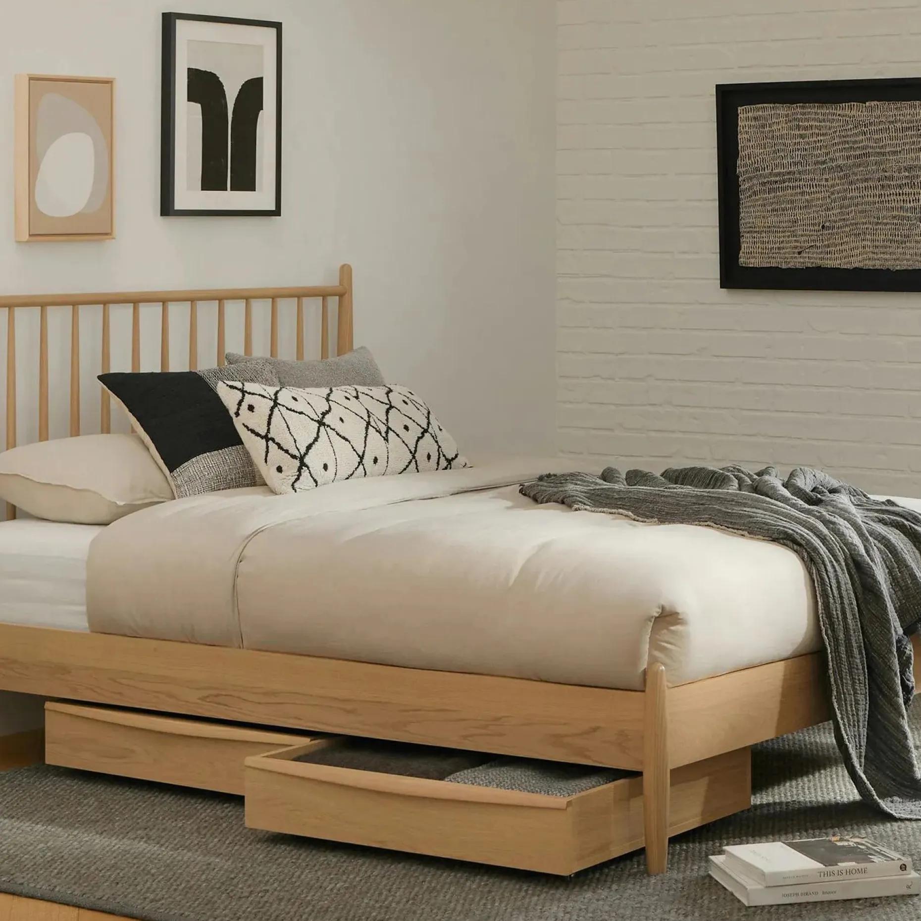 Lenia Underbed Storage Drawer Set - Walnut