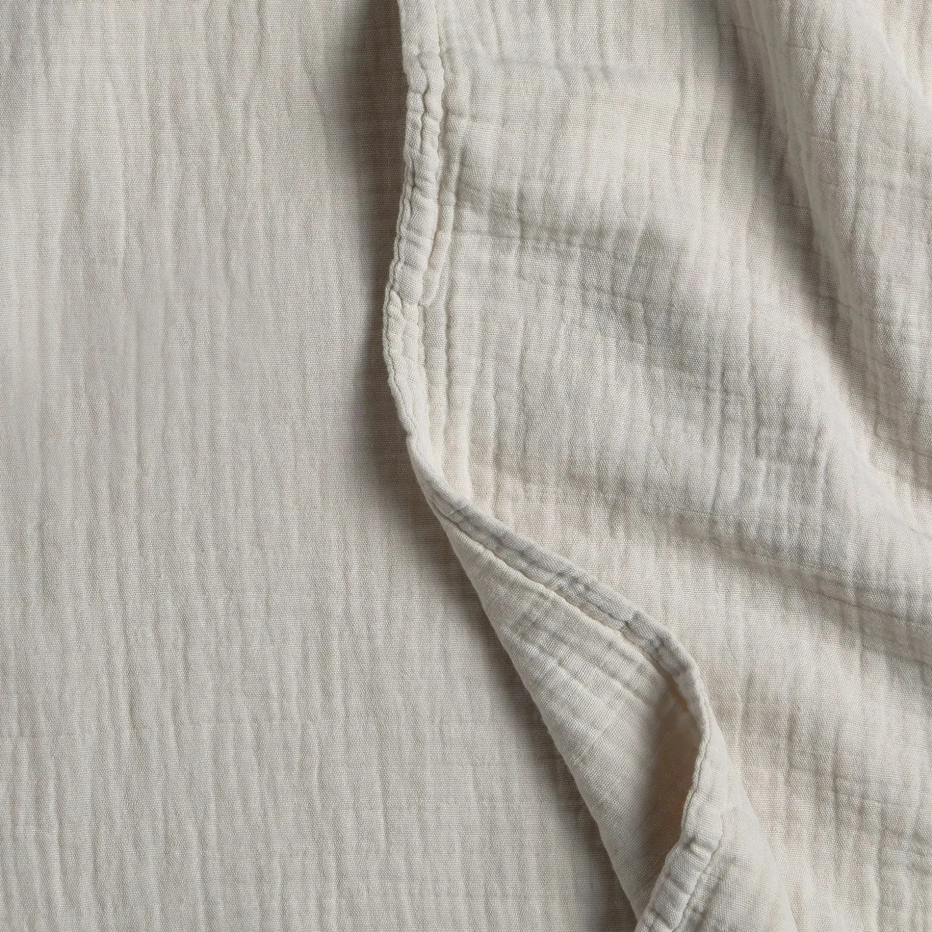 Leni King Cotton Gauze Duvet Cover - Taupe
