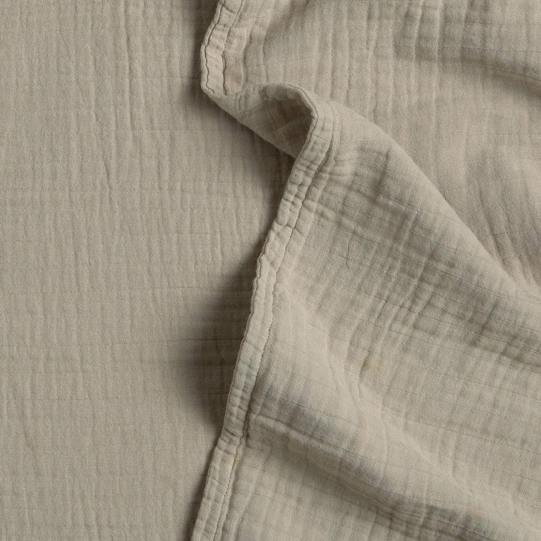 Leni King Cotton Gauze Duvet Cover - Light Taupe