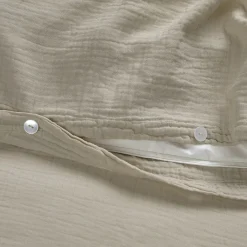 Leni King Cotton Gauze Duvet Cover - Light Taupe