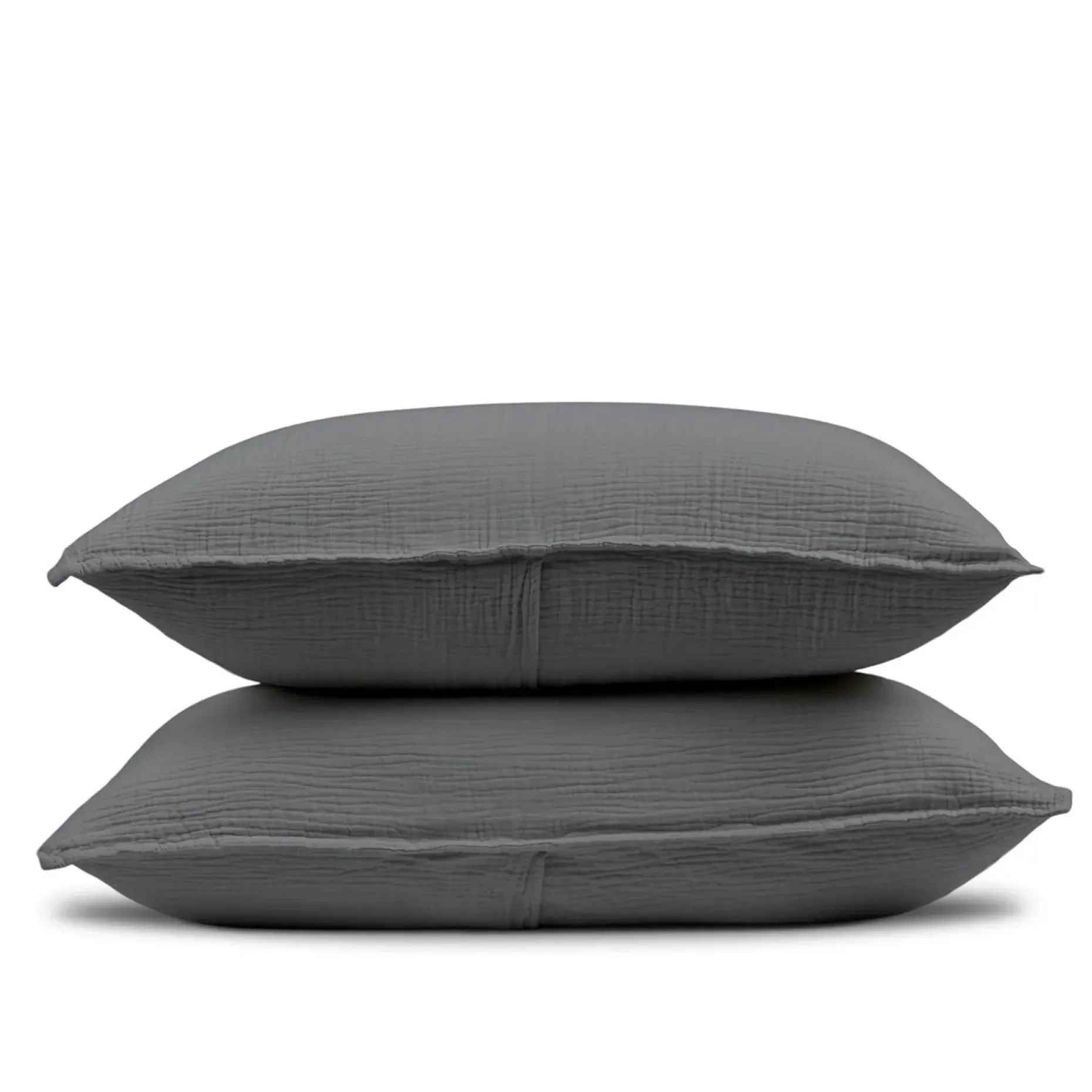 Leni King Cotton Gauze Sham Set - Charcoal
