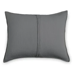 Leni King Cotton Gauze Sham Set - Charcoal