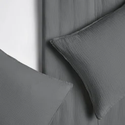 Leni King Cotton Gauze Sham Set - Charcoal